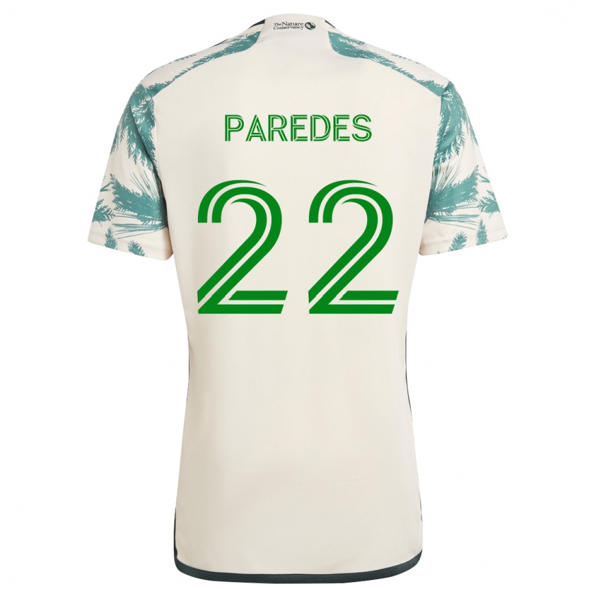 Enfant Football Maillot Cristhian Paredes #22 Beige Marron Tenues Extérieur 2024/25