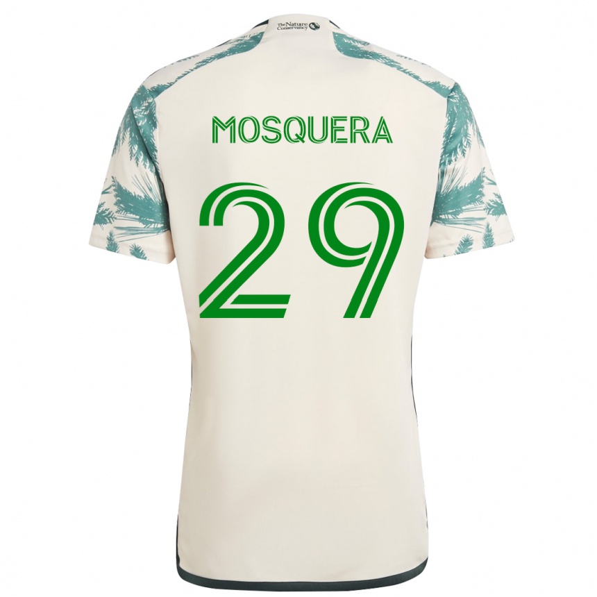 Enfant Football Maillot Juan David Mosquera #29 Beige Marron Tenues Extérieur 2024/25