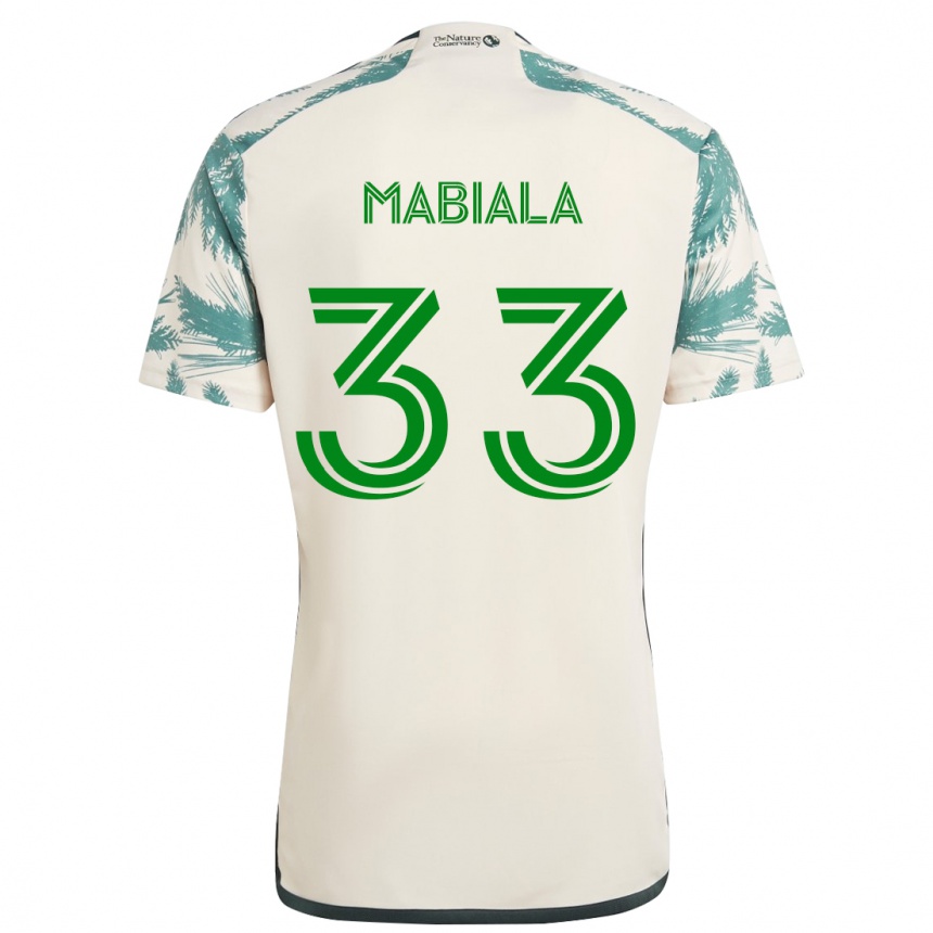 Enfant Football Maillot Larrys Mabiala #33 Beige Marron Tenues Extérieur 2024/25