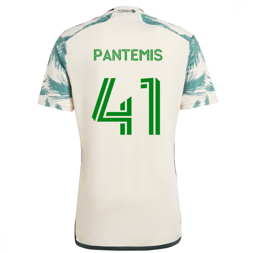 Enfant Football Maillot James Pantemis #41 Beige Marron Tenues Extérieur 2024/25