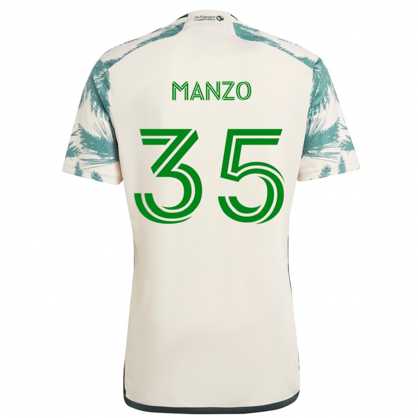 Enfant Football Maillot Alexis Manzo #35 Beige Marron Tenues Extérieur 2024/25