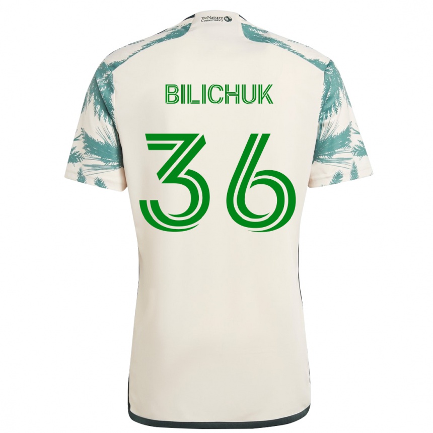 Enfant Football Maillot Ryan Bilichuk #36 Beige Marron Tenues Extérieur 2024/25