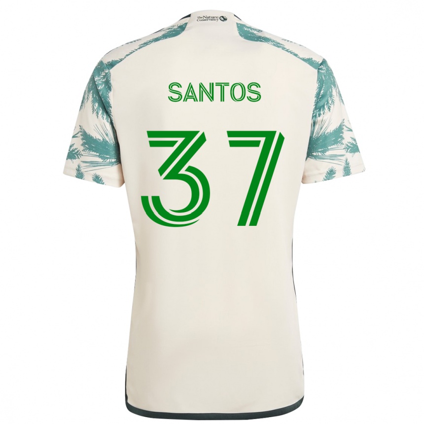 Enfant Football Maillot Noah Santos #37 Beige Marron Tenues Extérieur 2024/25