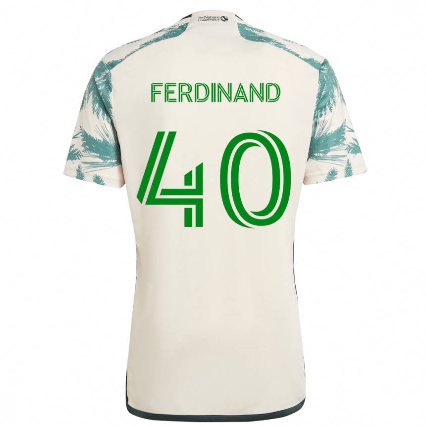 Enfant Football Maillot Keesean Ferdinand #40 Beige Marron Tenues Extérieur 2024/25