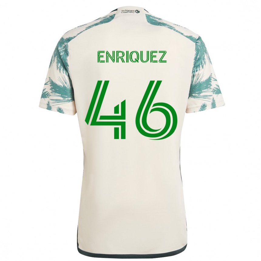 Enfant Football Maillot Victor Enriquez #46 Beige Marron Tenues Extérieur 2024/25