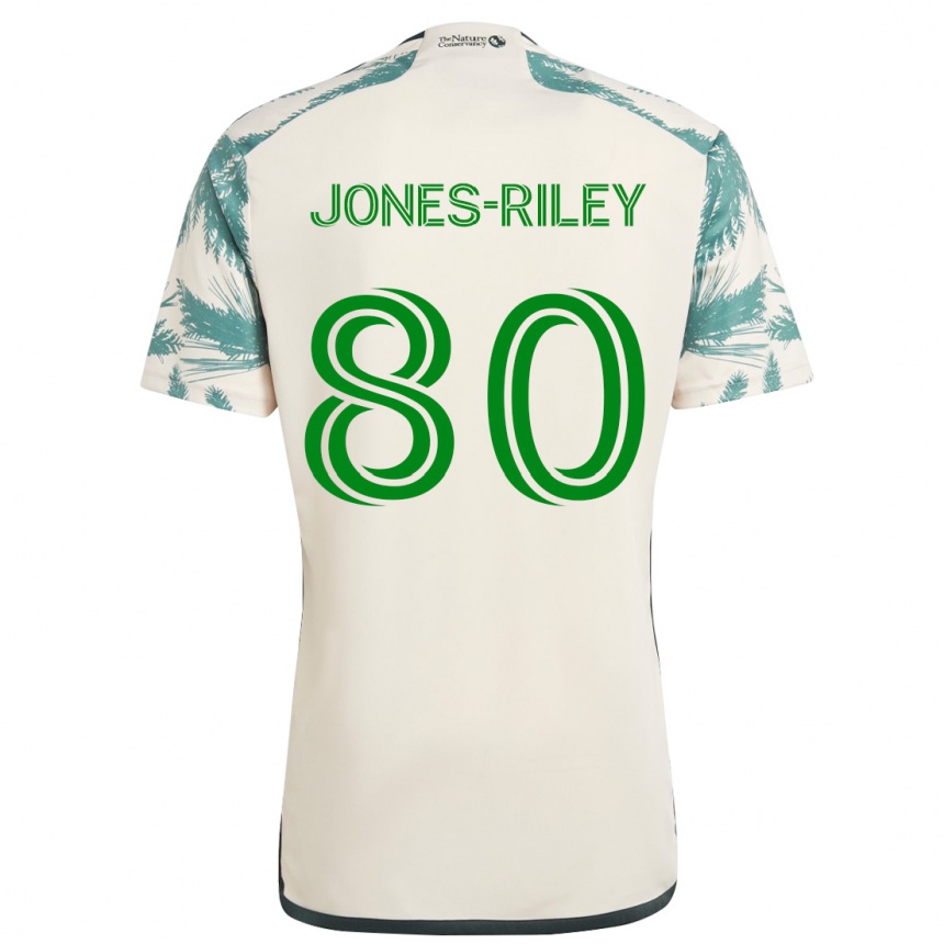 Enfant Football Maillot Jaden Jones-Riley #80 Beige Marron Tenues Extérieur 2024/25