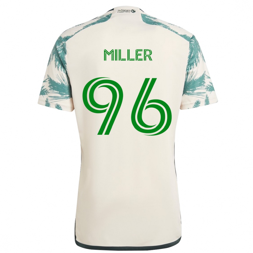 Enfant Football Maillot Carver Miller #96 Beige Marron Tenues Extérieur 2024/25