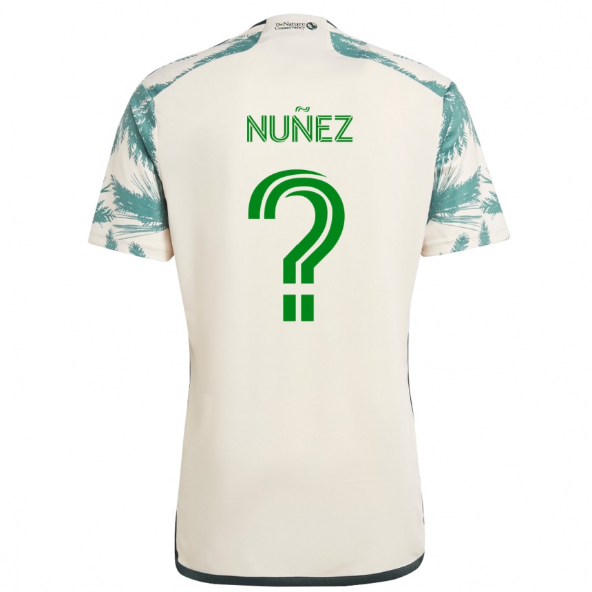 Enfant Football Maillot Daniel Nuñez #0 Beige Marron Tenues Extérieur 2024/25