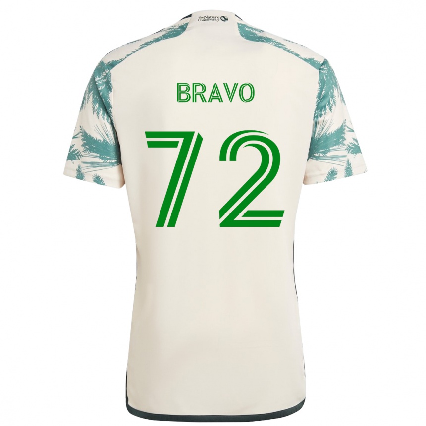 Enfant Football Maillot Julian Bravo #72 Beige Marron Tenues Extérieur 2024/25