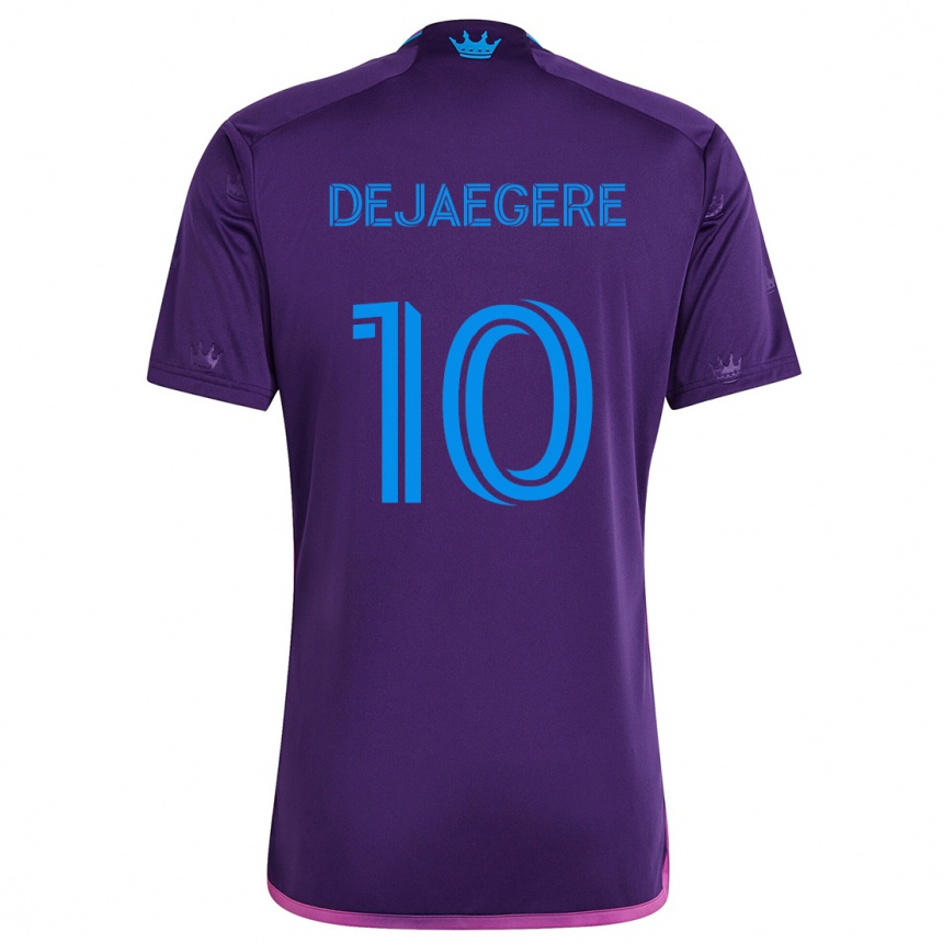 Enfant Football Maillot Brecht Dejaegere #10 Bleu Violet Tenues Extérieur 2024/25