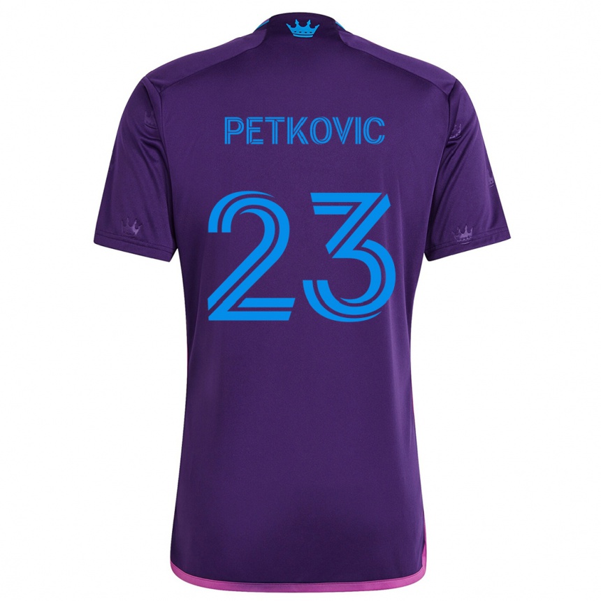 Enfant Football Maillot Nikola Petkovic #23 Bleu Violet Tenues Extérieur 2024/25