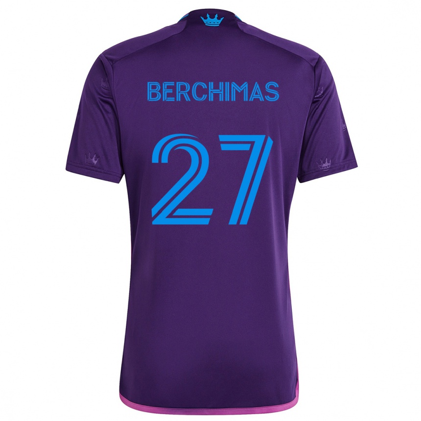 Enfant Football Maillot Nimfasha Berchimas #27 Bleu Violet Tenues Extérieur 2024/25