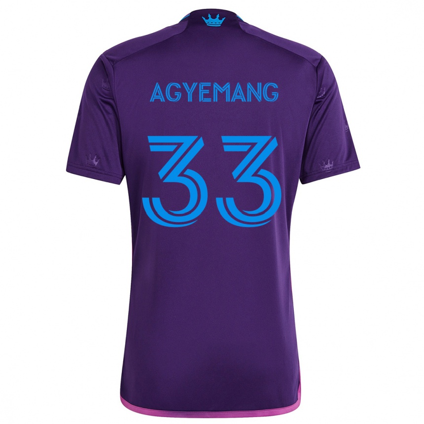 Enfant Football Maillot Patrick Agyemang #33 Bleu Violet Tenues Extérieur 2024/25