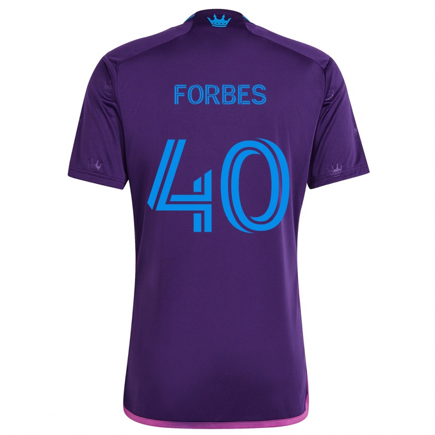 Enfant Football Maillot Jahlane Forbes #40 Bleu Violet Tenues Extérieur 2024/25