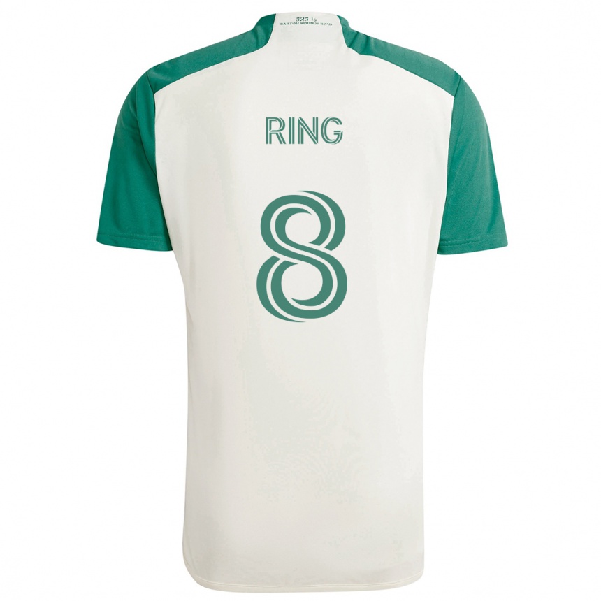 Enfant Football Maillot Alexander Ring #8 Couleurs Beiges Vert Tenues Extérieur 2024/25