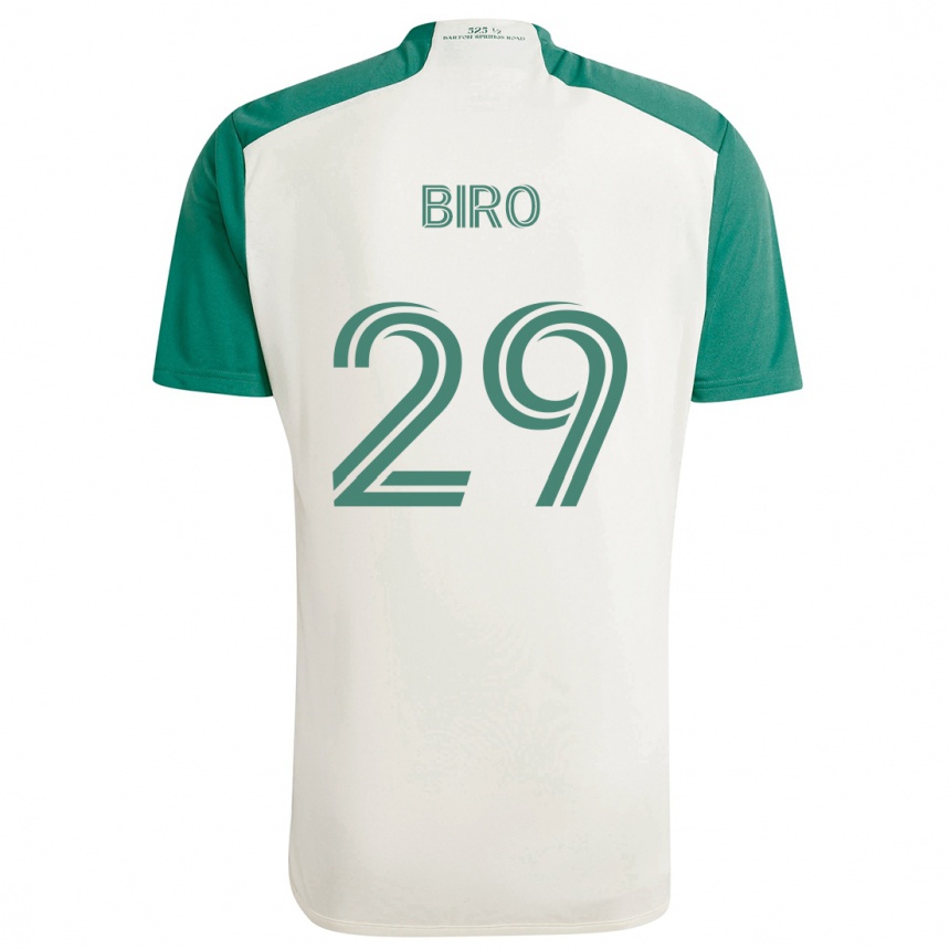 Enfant Football Maillot Guilherme Biro #29 Couleurs Beiges Vert Tenues Extérieur 2024/25