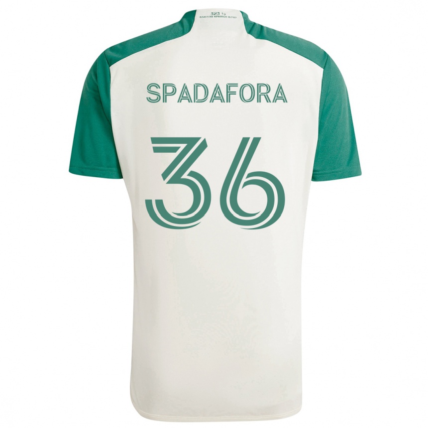 Enfant Football Maillot Luke Spadafora #36 Couleurs Beiges Vert Tenues Extérieur 2024/25