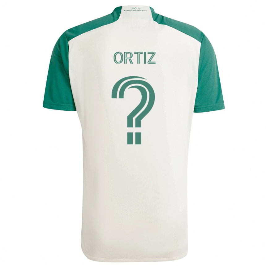 Enfant Football Maillot Viggo Ortiz #0 Couleurs Beiges Vert Tenues Extérieur 2024/25