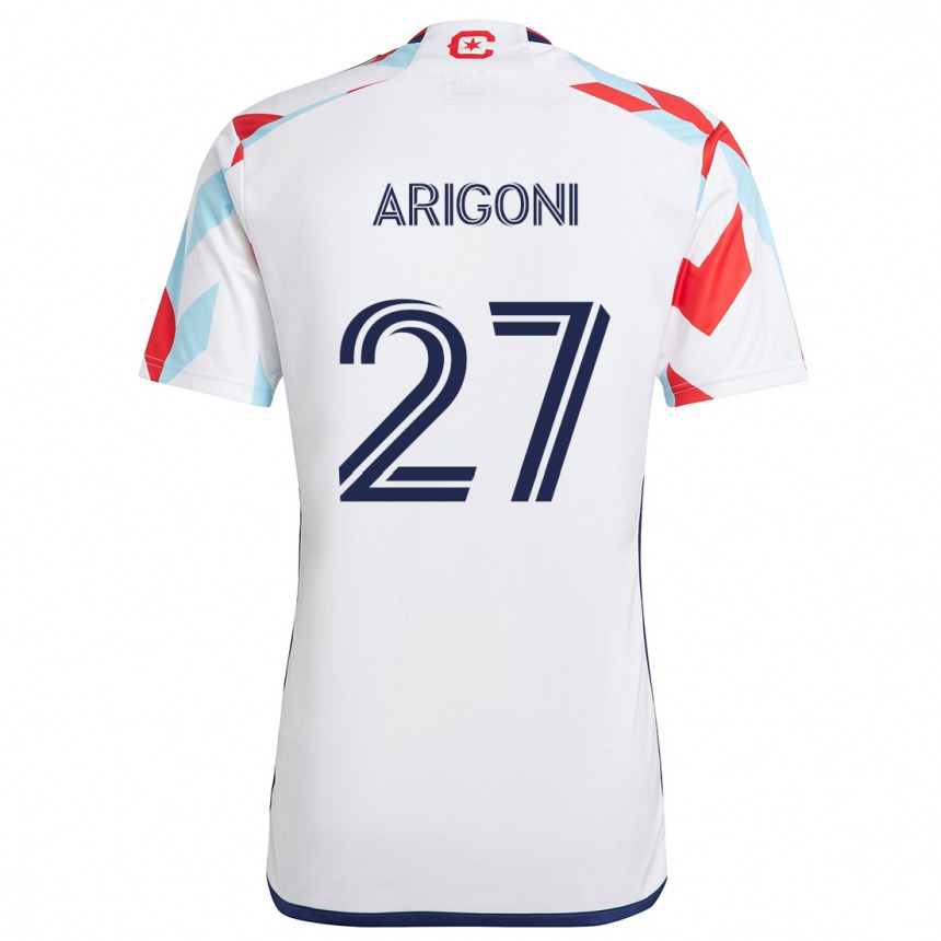 Enfant Football Maillot Allan Arigoni #27 Blanc Rouge Bleu Tenues Extérieur 2024/25