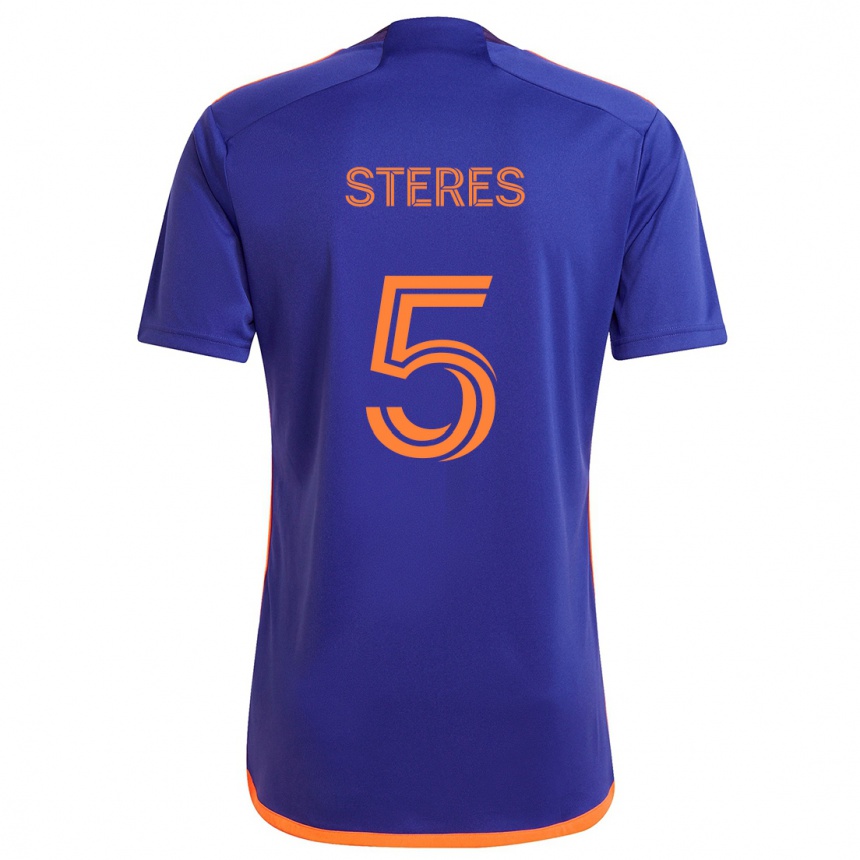 Enfant Football Maillot Daniel Steres #5 Violet Orange Tenues Extérieur 2024/25