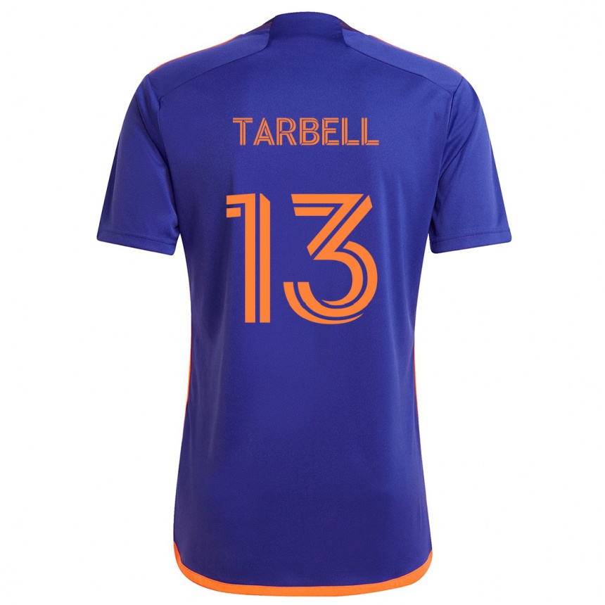 Enfant Football Maillot Andrew Tarbell #13 Violet Orange Tenues Extérieur 2024/25