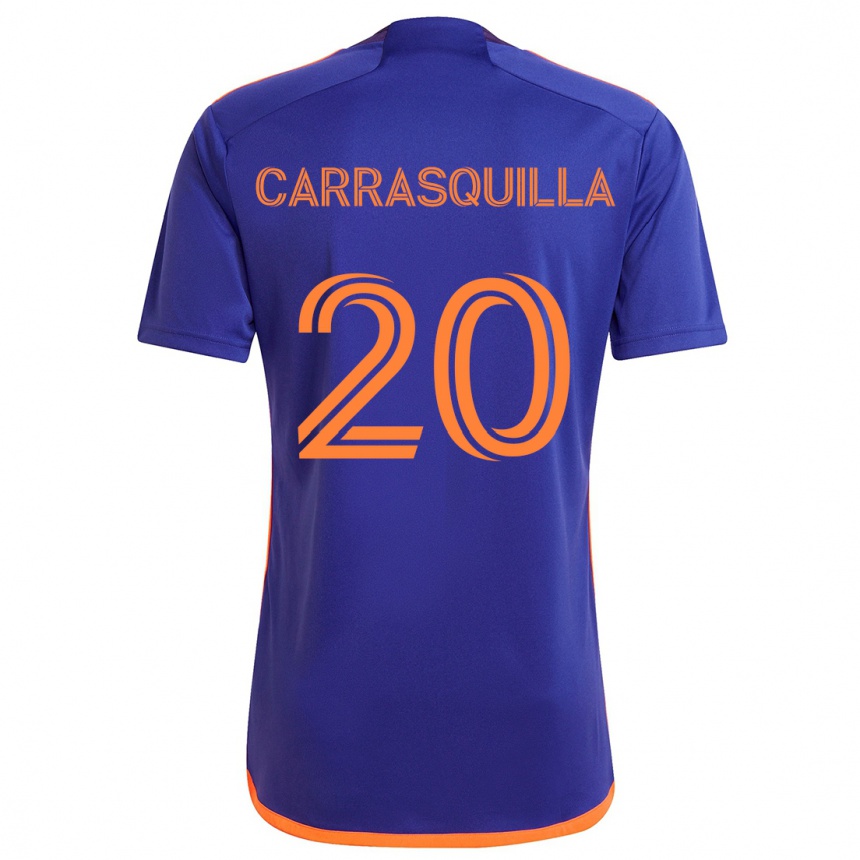 Enfant Football Maillot Adalberto Carrasquilla #20 Violet Orange Tenues Extérieur 2024/25