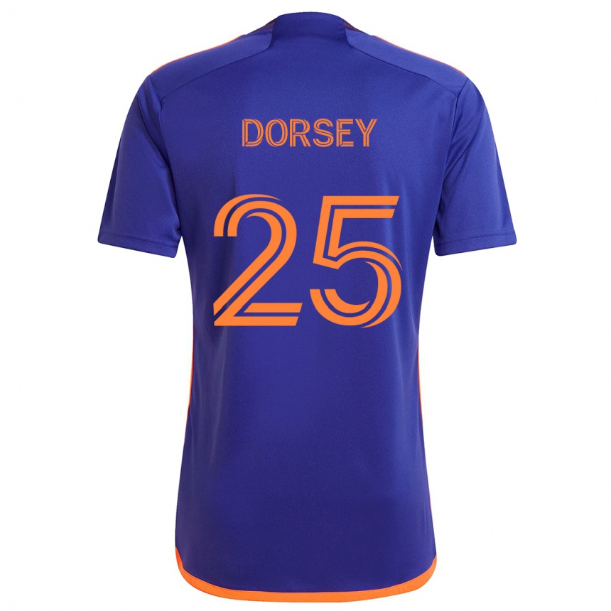 Enfant Football Maillot Griffin Dorsey #25 Violet Orange Tenues Extérieur 2024/25