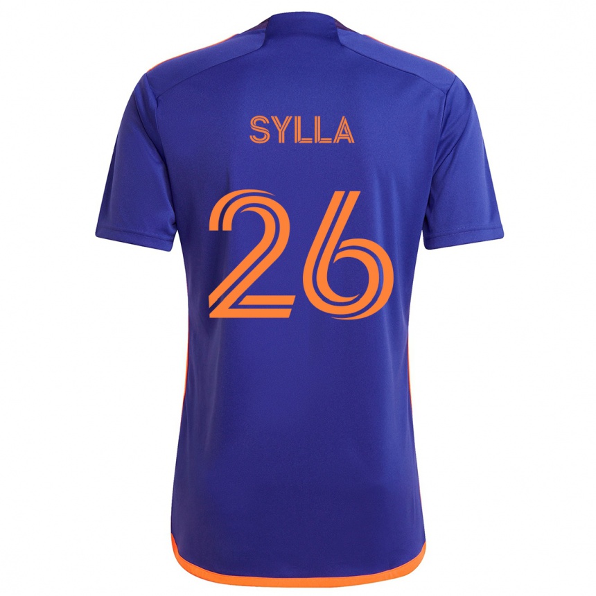 Enfant Football Maillot Ousmane Sylla #26 Violet Orange Tenues Extérieur 2024/25