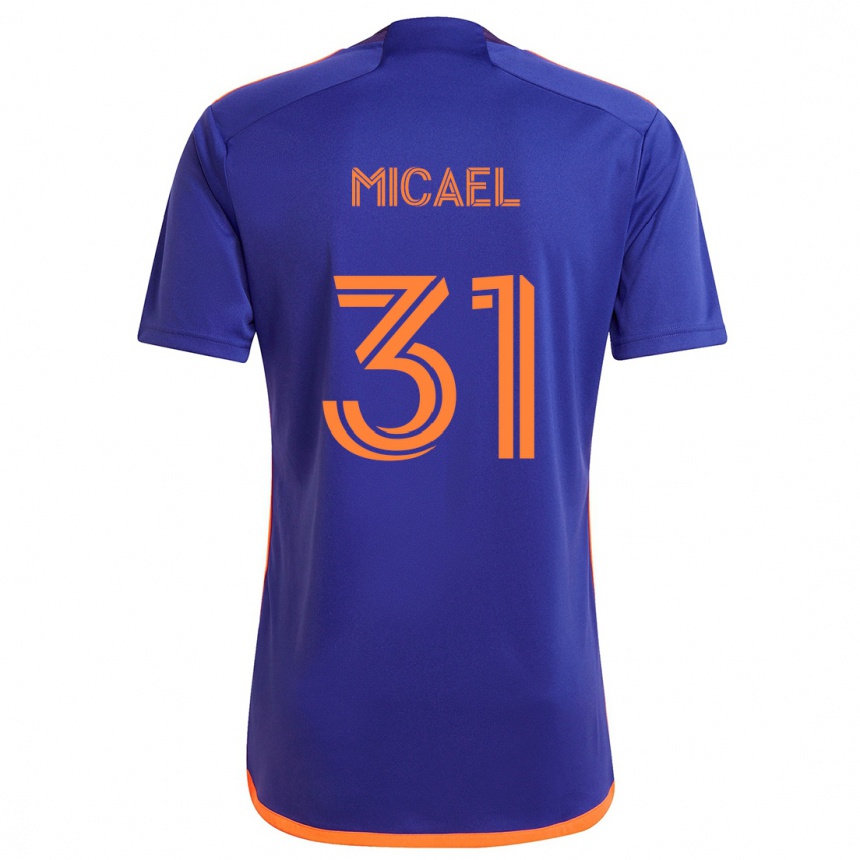 Enfant Football Maillot Micael #31 Violet Orange Tenues Extérieur 2024/25