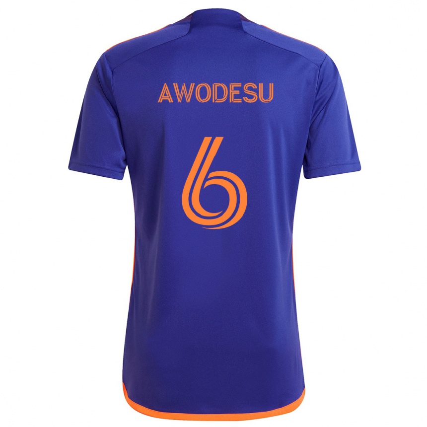 Enfant Football Maillot Femi Awodesu #6 Violet Orange Tenues Extérieur 2024/25