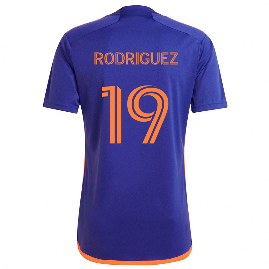 Enfant Football Maillot Sebastian Rodriguez #19 Violet Orange Tenues Extérieur 2024/25