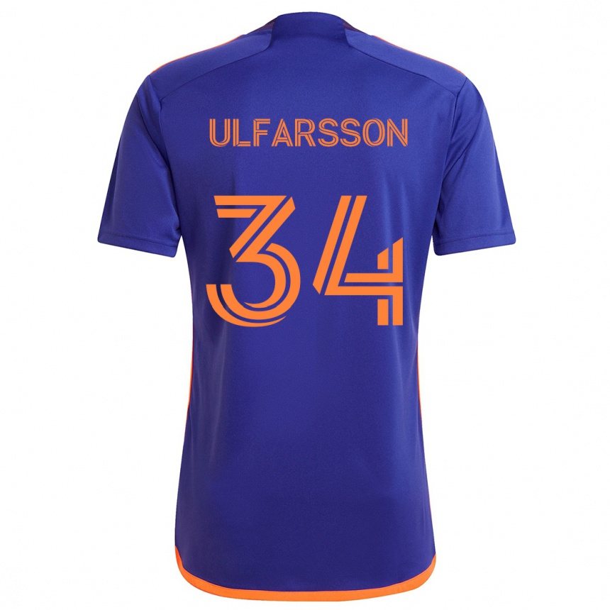 Enfant Football Maillot Thor Úlfarsson #34 Violet Orange Tenues Extérieur 2024/25