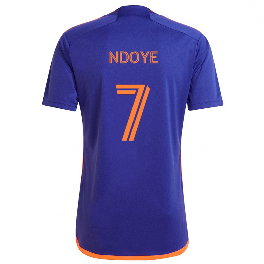 Enfant Football Maillot Papa Ndoye #7 Violet Orange Tenues Extérieur 2024/25