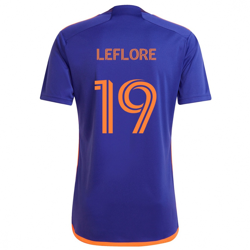 Enfant Football Maillot Isaiah Leflore #19 Violet Orange Tenues Extérieur 2024/25