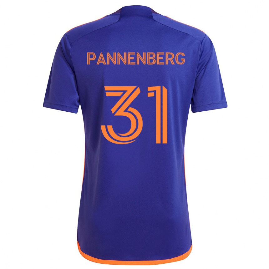 Enfant Football Maillot Andrew Pannenberg #31 Violet Orange Tenues Extérieur 2024/25