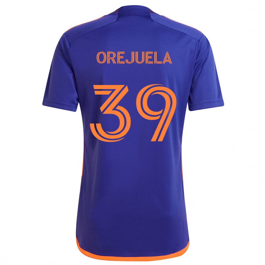 Enfant Football Maillot Jesus Orejuela #39 Violet Orange Tenues Extérieur 2024/25