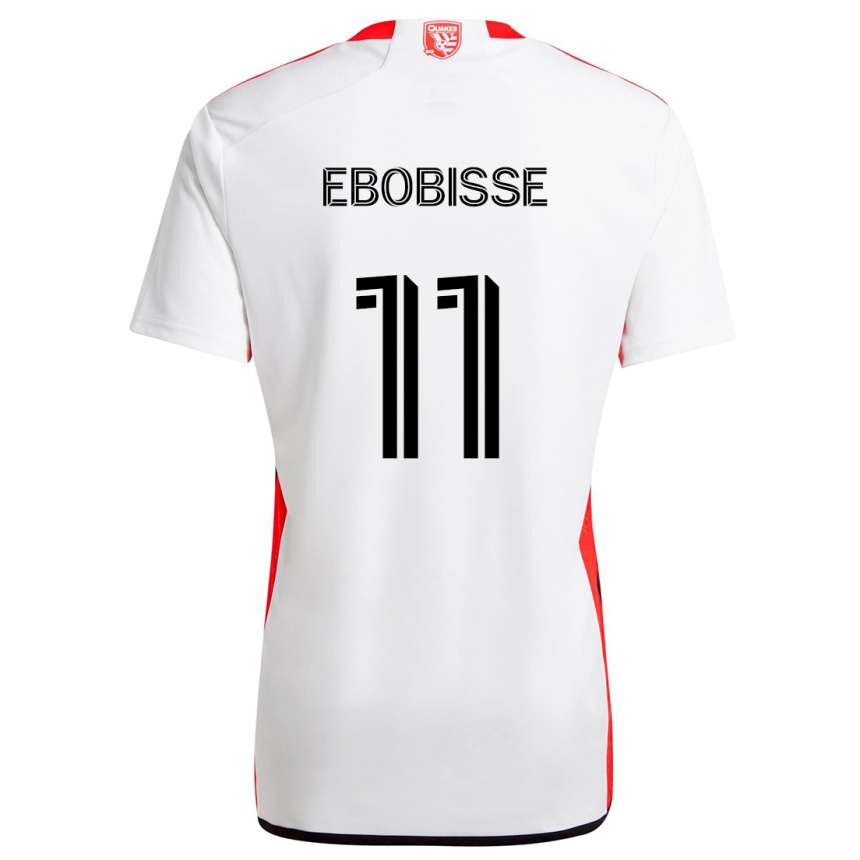 Enfant Football Maillot Jeremy Ebobisse #11 Blanc Rouge Tenues Extérieur 2024/25