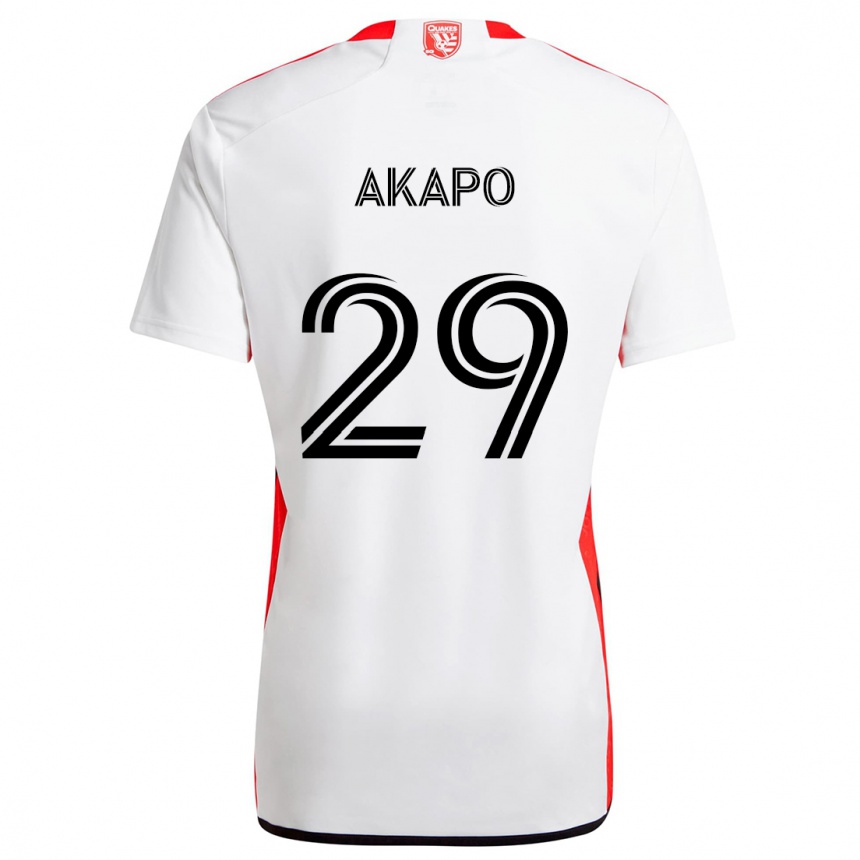 Enfant Football Maillot Carlos Akapo #29 Blanc Rouge Tenues Extérieur 2024/25