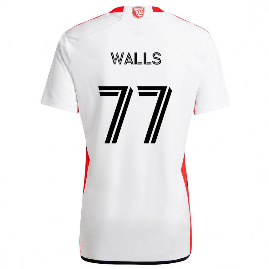 Enfant Football Maillot Casey Walls #77 Blanc Rouge Tenues Extérieur 2024/25