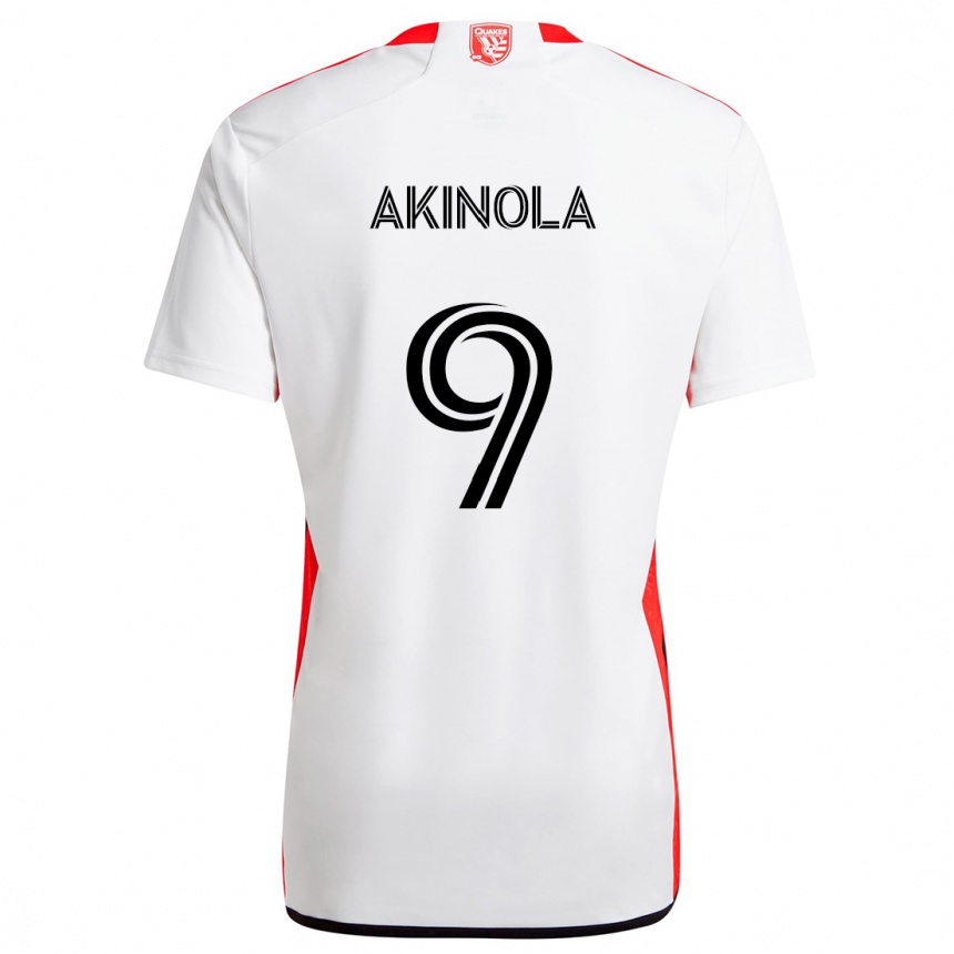 Enfant Football Maillot Ayo Akinola #9 Blanc Rouge Tenues Extérieur 2024/25