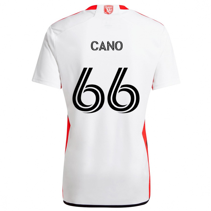 Enfant Football Maillot Alejandro Cano #66 Blanc Rouge Tenues Extérieur 2024/25