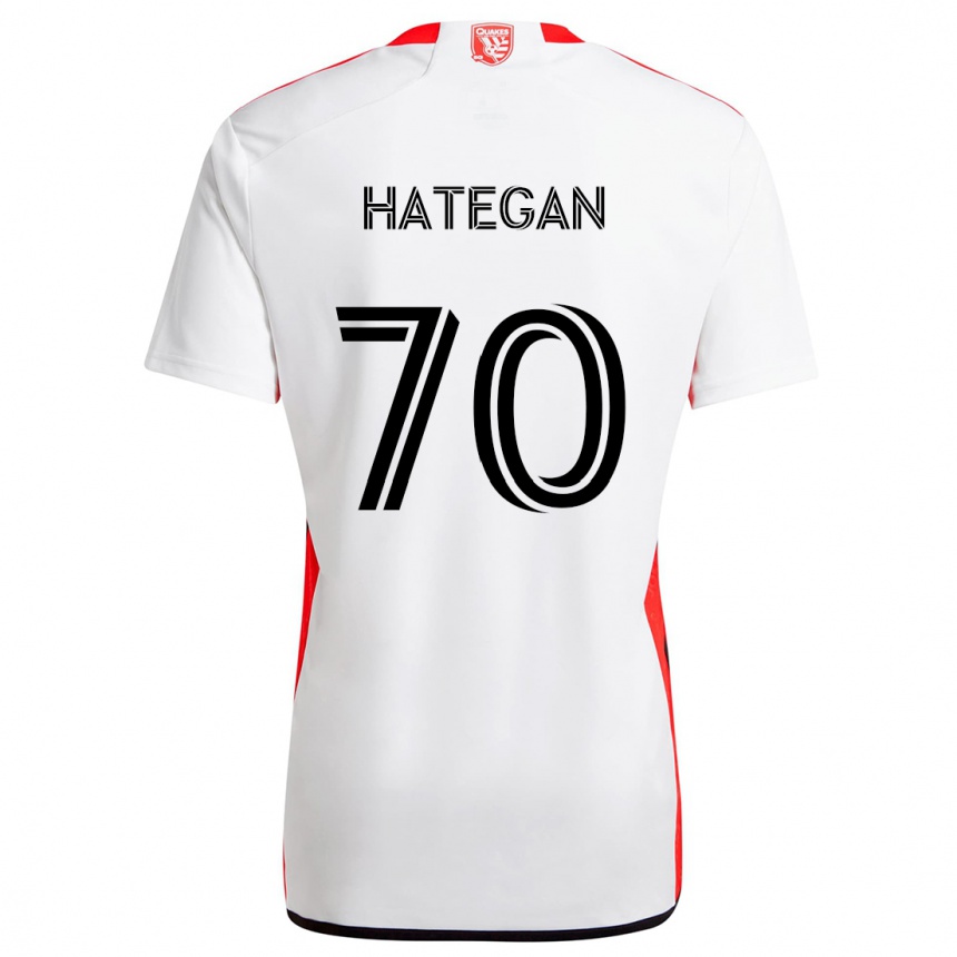 Enfant Football Maillot Roberto Hategan #70 Blanc Rouge Tenues Extérieur 2024/25