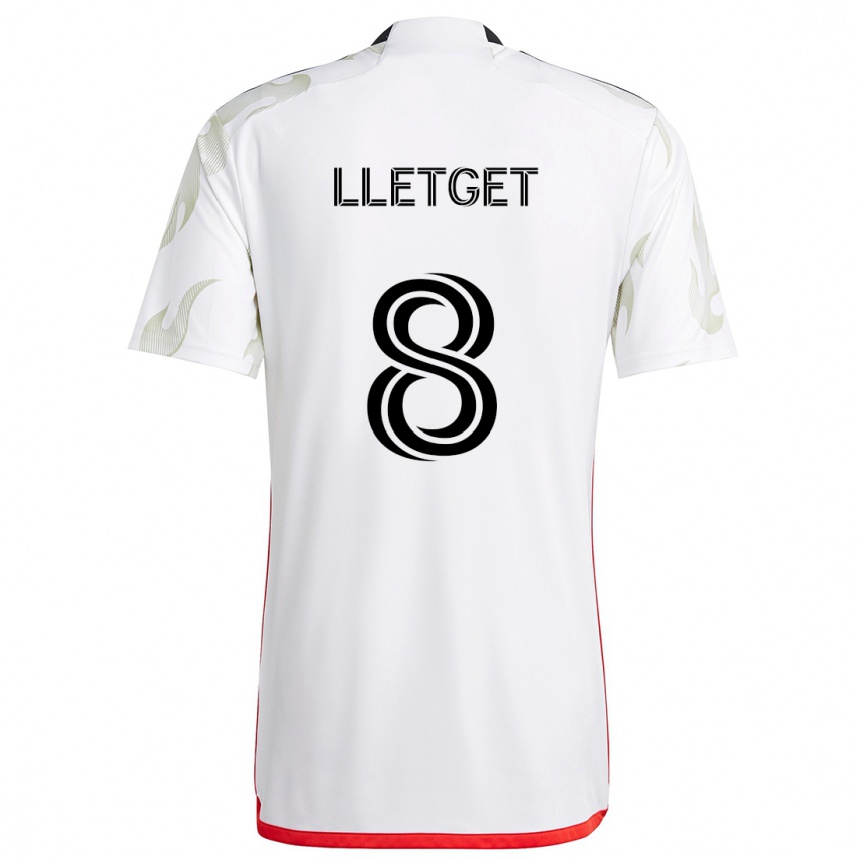 Enfant Football Maillot Sebastian Lletget #8 Blanc Rouge Noir Tenues Extérieur 2024/25