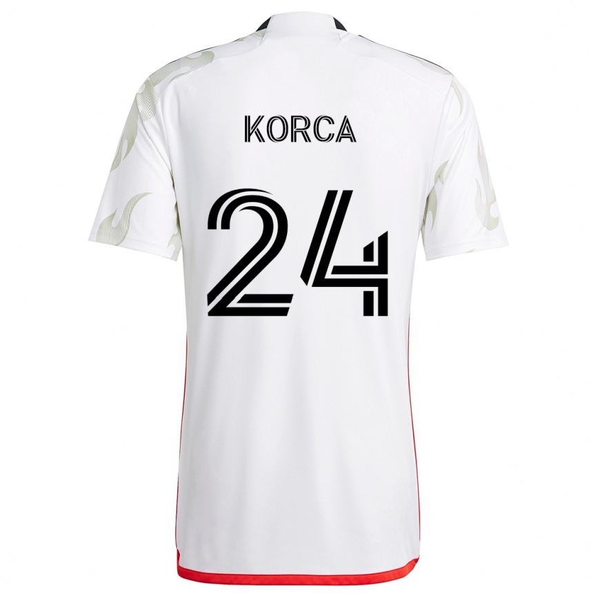 Enfant Football Maillot Amet Korca #24 Blanc Rouge Noir Tenues Extérieur 2024/25