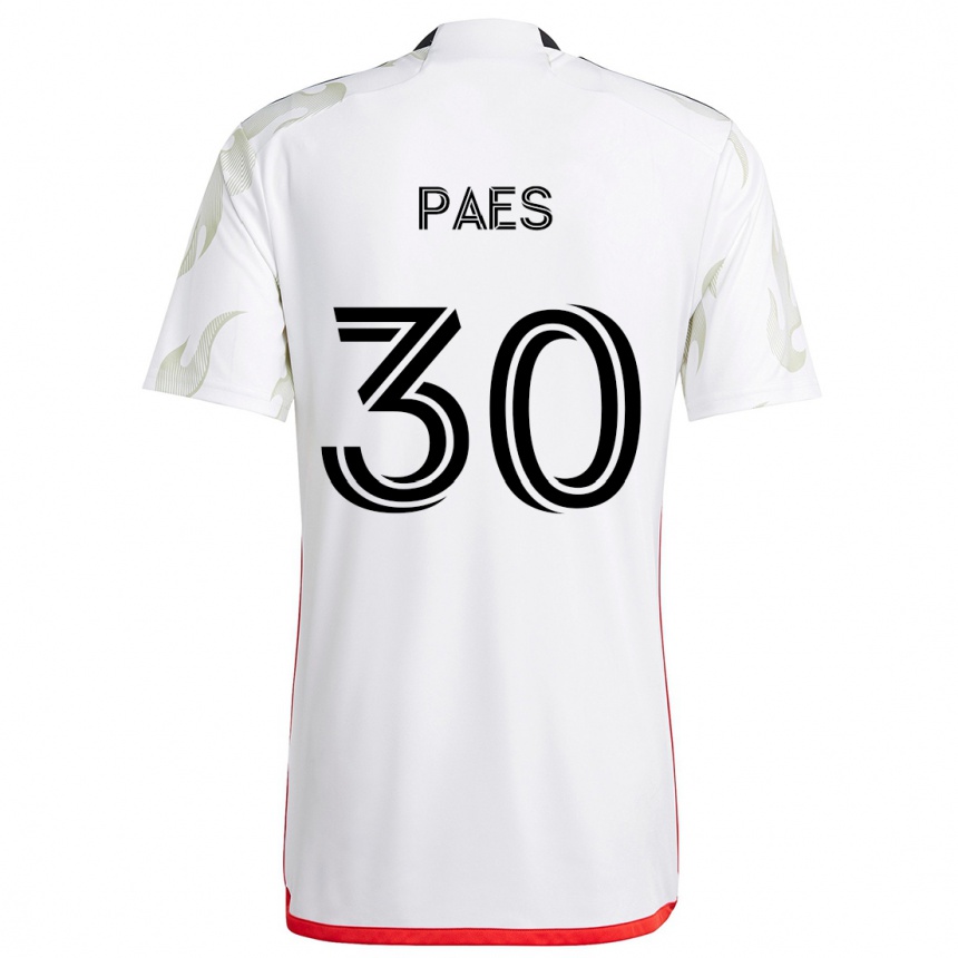 Enfant Football Maillot Maarten Paes #30 Blanc Rouge Noir Tenues Extérieur 2024/25