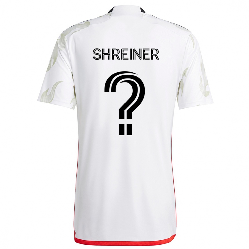 Enfant Football Maillot Luke Shreiner #0 Blanc Rouge Noir Tenues Extérieur 2024/25