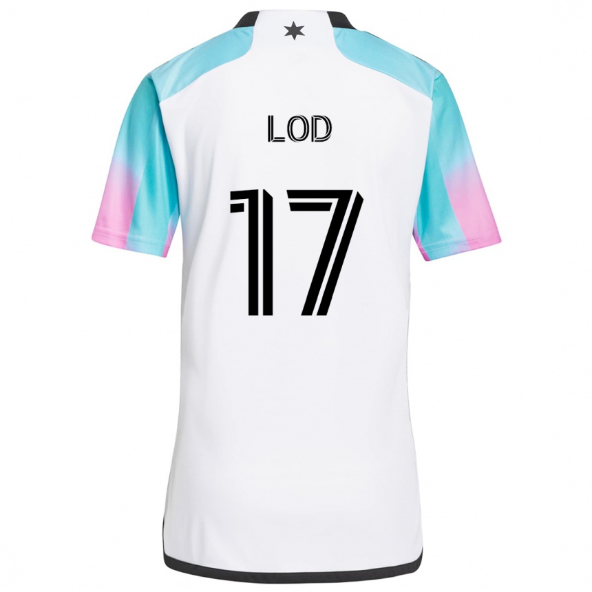 Enfant Football Maillot Robin Lod #17 Blanc Bleu Noir Tenues Extérieur 2024/25