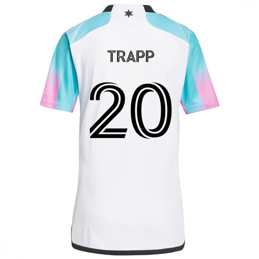 Enfant Football Maillot Wil Trapp #20 Blanc Bleu Noir Tenues Extérieur 2024/25