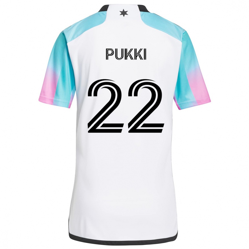 Enfant Football Maillot Teemu Pukki #22 Blanc Bleu Noir Tenues Extérieur 2024/25