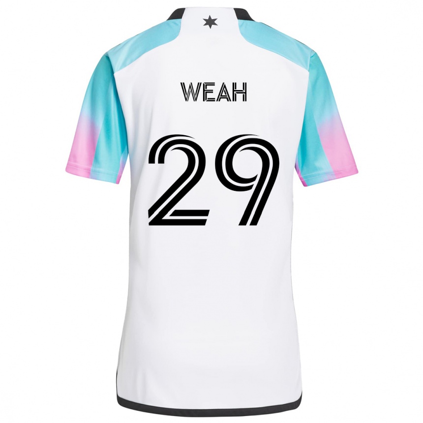 Enfant Football Maillot Patrick Weah #29 Blanc Bleu Noir Tenues Extérieur 2024/25